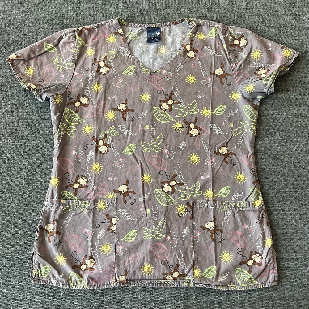 Monkey scrub top